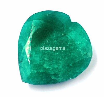 Natural Certified 381 Ct Green Emerald Colombia Heart Cut Loose Gemstone 4JUT
