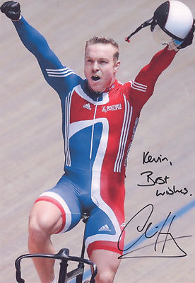 SIR CHRIS HOY Signed 12x8 Photo OLYMPIC GOLD MEDALIST Cycling Champion COA
