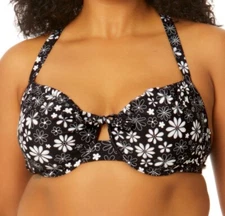 Salt + Cove Trendy Plus Size Coastal Fleurs Underwire X-Back Bikini Top, Size 0X
