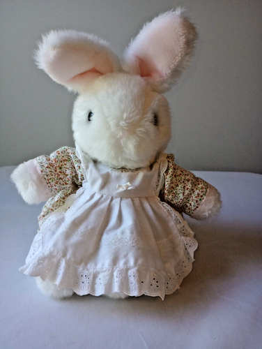 Vtg 1984 Applause Plush Rabbit Victoria #8836 Easter Flowered dress ...