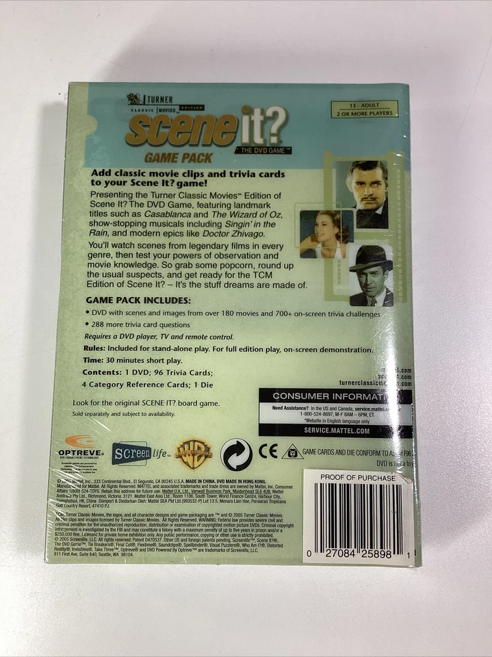 Scene It? The DVD Game Turner Classic Movies Edition Sealed New 2005 - Image 3 of 4