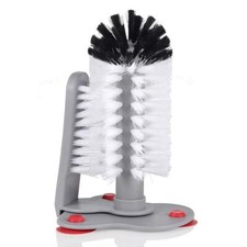 Heavy Duty Cleaning Brush With Suction Cup For Glassware And Baby Bottles