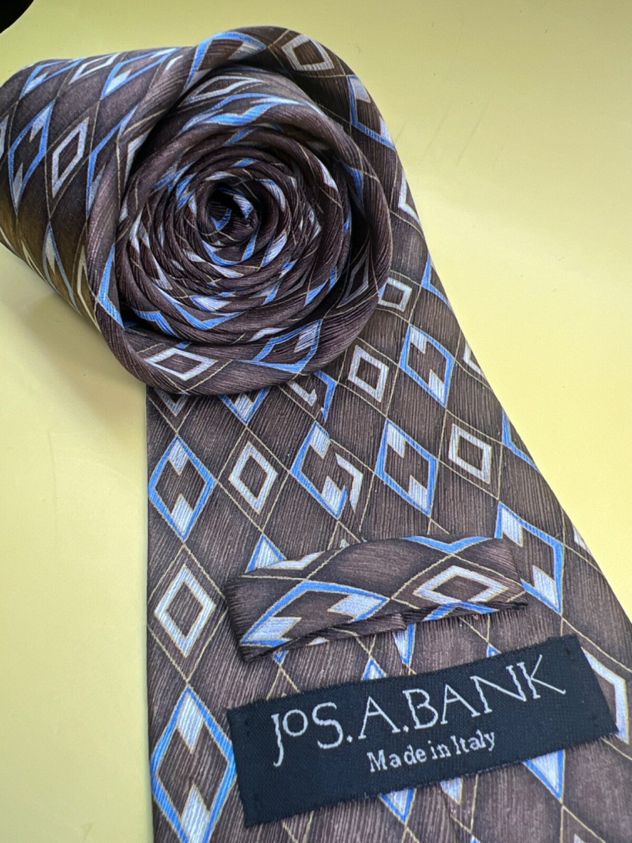 Cravate Homme J.S.A Bank 100% Soie - Multicolore - Fabriquée Aux USA - Neuf Sans étiquette