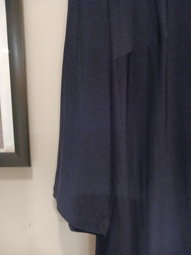 MSK Long Sleeve Collared Neckline Zipper w/Large Oval Pull Shift Dress Navy 2X - Picture 5 of 6