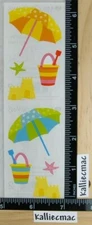 Mrs Grossman BEACH UMBRELLA Stickers BEACH VACATION SAND AND SUN 