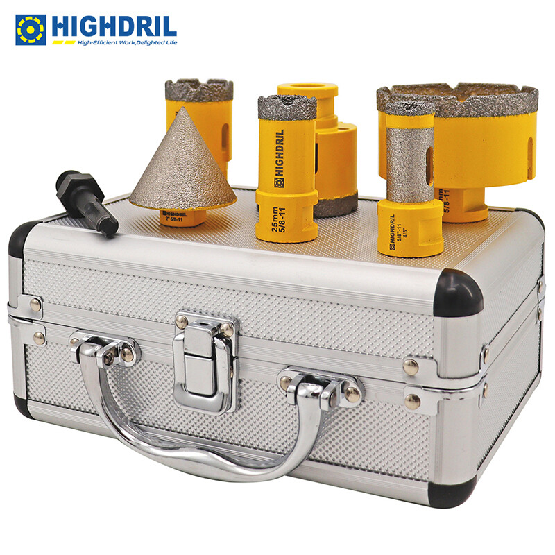 SHDIATOOL 11pcs/box Dry Diamond Drilling Core Bit Ceramic Tile Granite Marble Dr