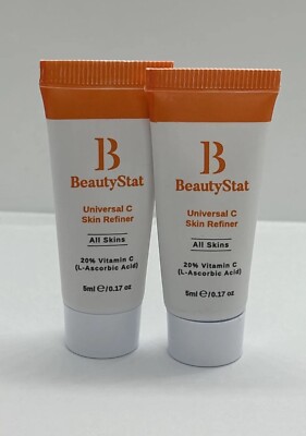 NEW 2X BeautyStat Universal C Skin Refiner Travel Sample Minis 5ml/0.17oz Each