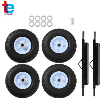 Fit For Generator EU3000is Solid Never Flat Tires All Terrain Wheel Kit New