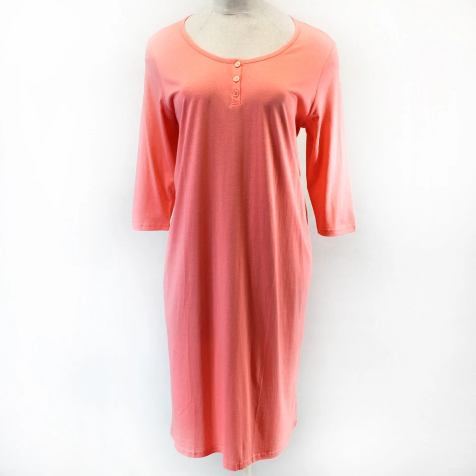 Camisa de dormir Avenue Catherines Plus botão pêssego dia das mães 18/20 - Imagem 3 de 4