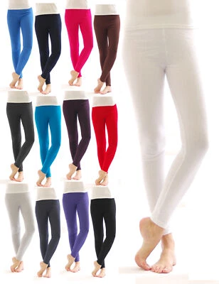 Thermo Leggings Hose lang Baumwolle Fleece leggins warm dick weich Damen Herren - Bild 1 von 3