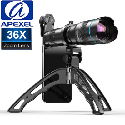 APEXEL Phone Camera Lens 36X Zoom Telephoto Lens HD