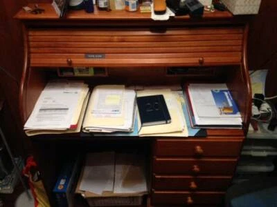 Antique Replica Office Desk In Solid Pine Desks Gumtree Australia