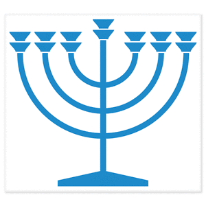 Menorah-Jewish-car-bumper-sticker-decal-4-034-x-4-034