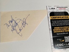 WARREN BEATTY signed 3x5 card "BONNIE AND CLYDE", "REDS", "SHAMPOO JSA#CH17461 WARREN BEATTY signed 3x5 card "BONNIE AND CLYDE", "REDS", "SHAMPOO JSA#CH17461