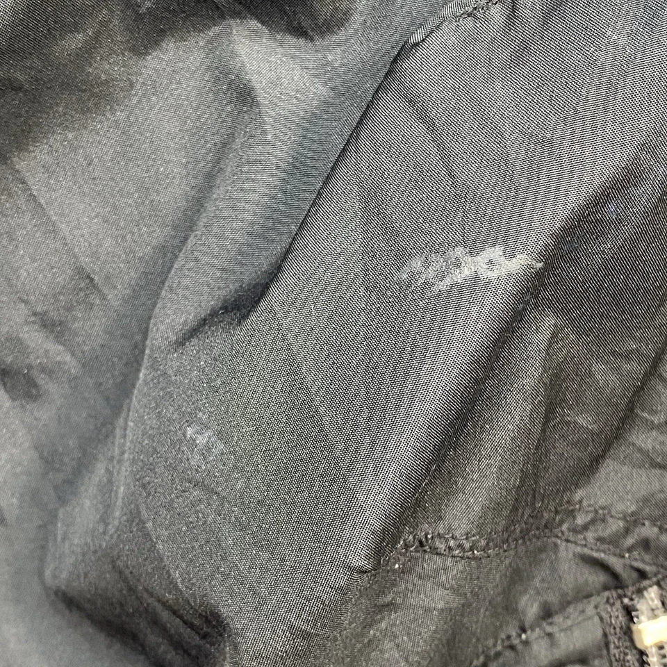 CCM Hockey Warm Up Black Track Pants Mens Sz XL Embroidered Ankle Zip Distressed - Image 4 of 4