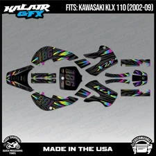 Graphics Kit for  Kawasaki KLX110 (2002-2009) KLX 110 Twitch Series - Rainbow