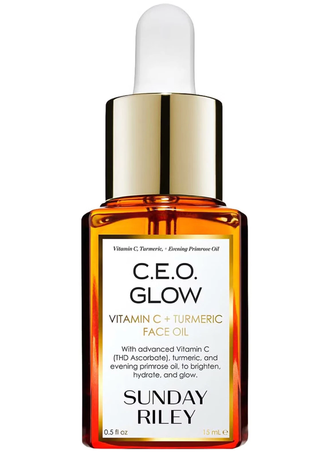Sunday Riley CEO Glow Vitamin C + Turmeric Face Oil 0.5 oz NEW SEALED IN BOX