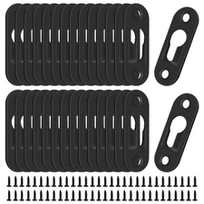 30Pcs Single Keyhole Hangers, Flat Metal Keyhole Hangers, Keyhole Hanging Pla...