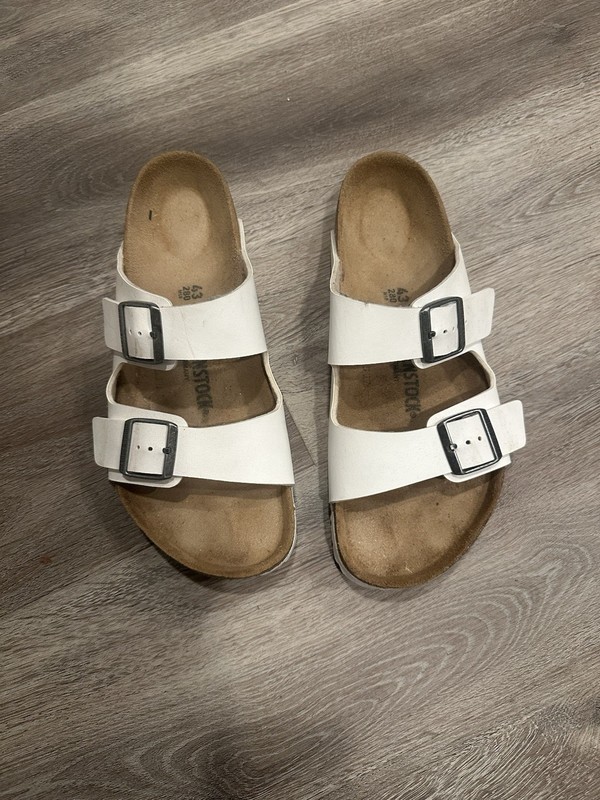 Brikenstock 552681 Arizona Sandal, 43-M (12-12.5) White EUC