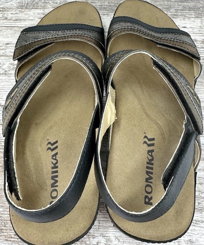Romika Fidschi-5 Adjustable Sandal Womens EU 39 US 8-8.5 Blue Silver Gold ($135) - Picture 6 of 15