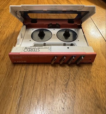 Sony Walkman WM-20 Pink Cassette Player Working with External