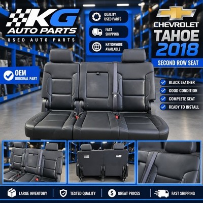 2015-2020 TAHOE YUKON ESCALADE 2ND SECOND ROW BLACK LEATHER SEAT SEATS POWER