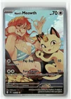 NAMI AND MEOWTH ONE PIECE Trainer Holographic Goddess Custom Art Anime Card