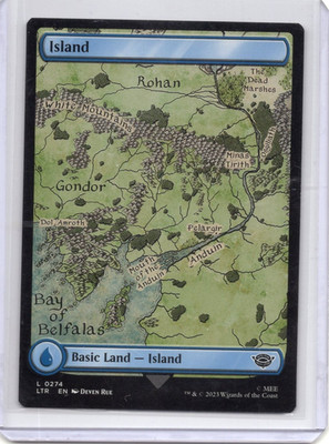 Island Map 0274 LTR MTG Magic Lord of the Rings LP Land