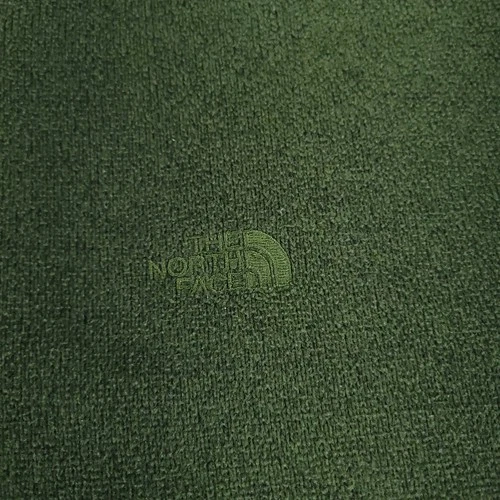 The North Face Fleece Pullover Men XL Green Forest Green Quarter Zip Sweater image 3