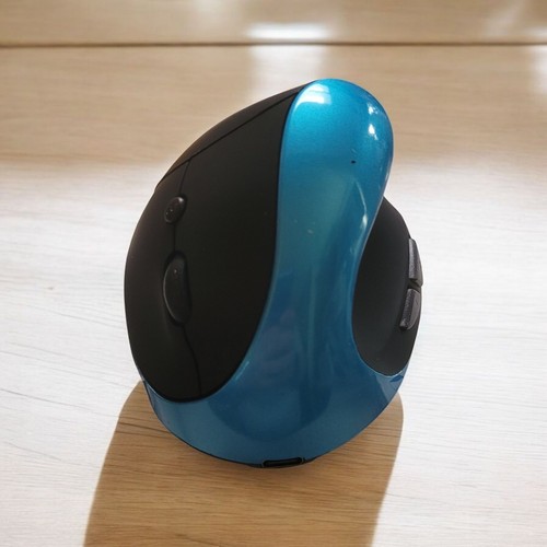 Rechargable Blue Ergonomic Wireless Optical Vertical Mouse 6 Keys USB - Picture 2 of 4
