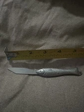 Mikov Fish Knife  130-NZN-1 3" closed. 2" stainless blade. Sculpted chrome