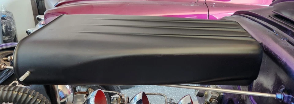 VTG! Mr. Gasket Large Street Scoop Custom Powder Coated Flat Black Hot Rat Rod - Image 3 of 4