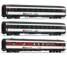 54166-67-68 Roco Set 3 Coaches Quick Eurorcity Of SBB Cff Ffs Scale Ho