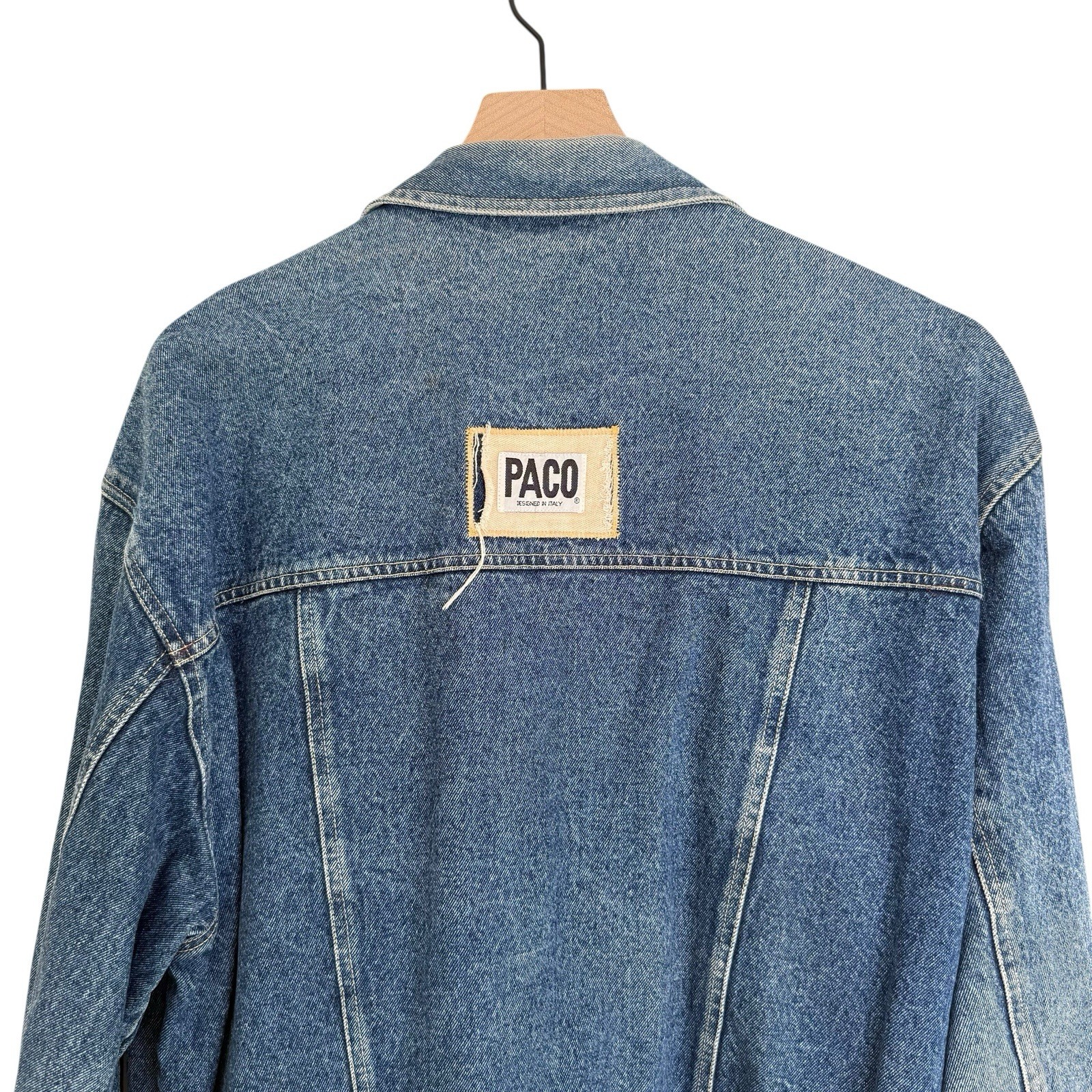 Vintage PACO Patchwork Denim Jacket Southwestern … - image 6