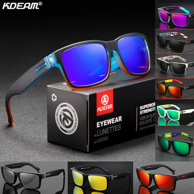 KDEAM Square Polarized Sunglasses Outdoor Sports Travel Glasses for Men & Women