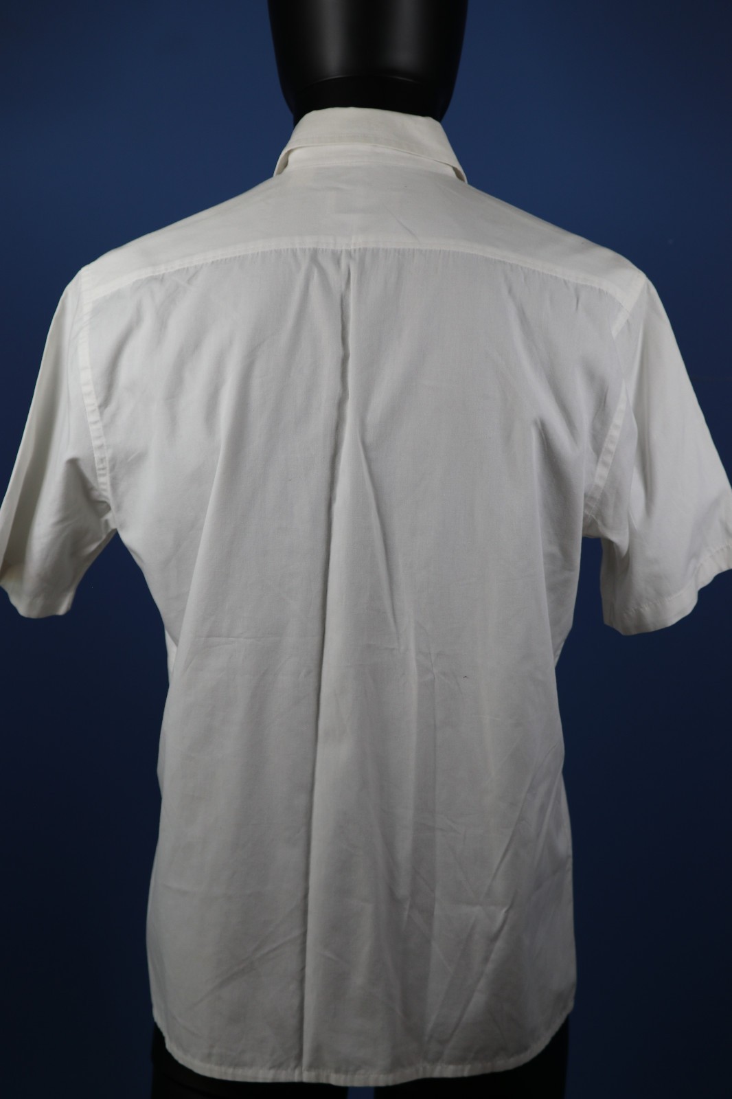 Camicia Vintage Yves Saint Laurent YSL Monogram Bianco Tasca Corta Bottoni Tg M Anni 80