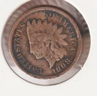 US Rare Old West 1908 Indian Head Penny Coin American Collection Shield Cent USA