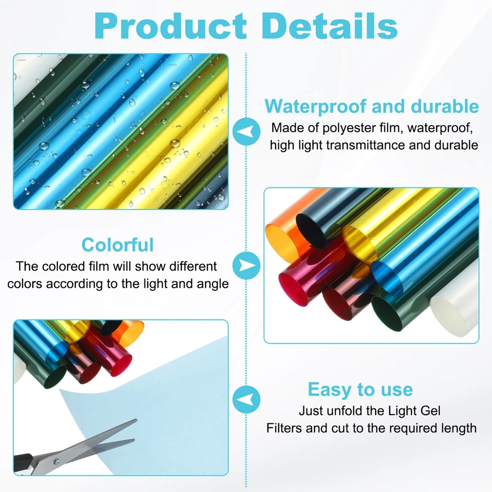 Gel Color Filter Paper Film 40x50cm Blue for Photo Studio Red Head Light - Image 4 of 4