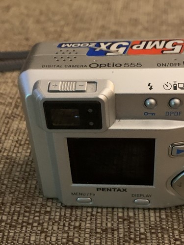Pentax Optio 555 Digital Camera 5.0MP Silver Boxed Needs Fixing Accessories - Picture 6 of 23