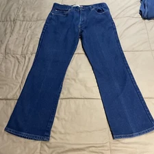 Levi’s 517 Bootcut Jeans Dark Wash Men 38X30 Measures 34X28 Mexico Cotton Blend