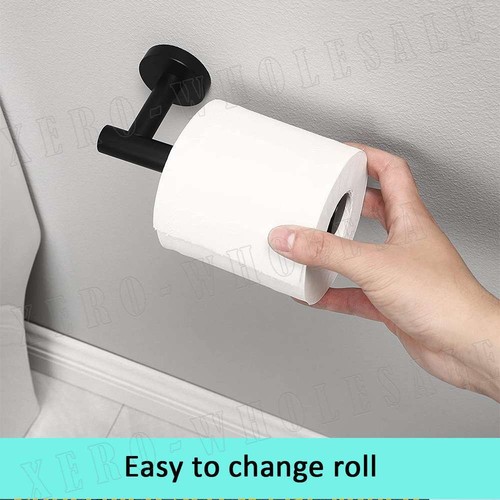Mounted Toilet Paper Roll Holder Stainless Steel Hook Bathroom Wall Storage AU - Picture 10 of 14