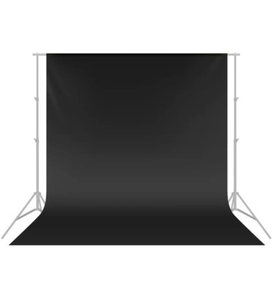 LS PROFESSIONAL Photography Studio BACKDROP KIT 6ft Tripod 10ft Bar Black Fabric