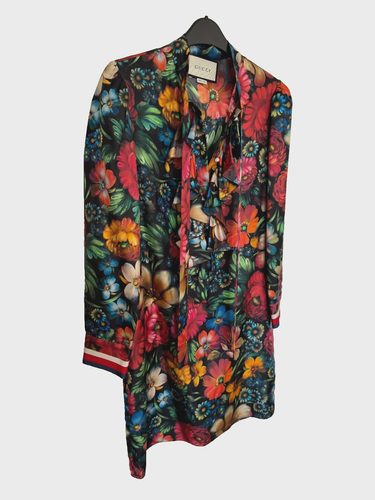 Stunning Gucci Multicoloured silk floral dress - Gucci size 40 - Picture 4 of 14