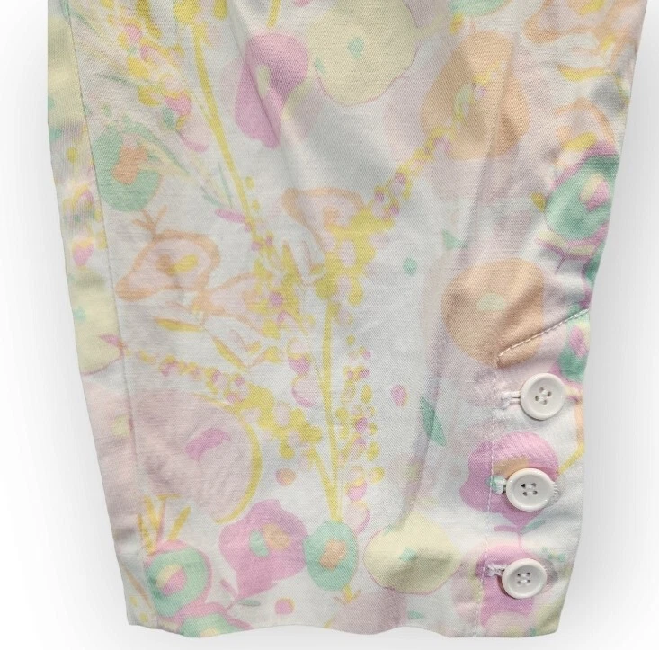 Talbots Perfect Crop Pants Size 6P Petite 32x22 White Pink Yellow Green Floral - Image 4 of 4