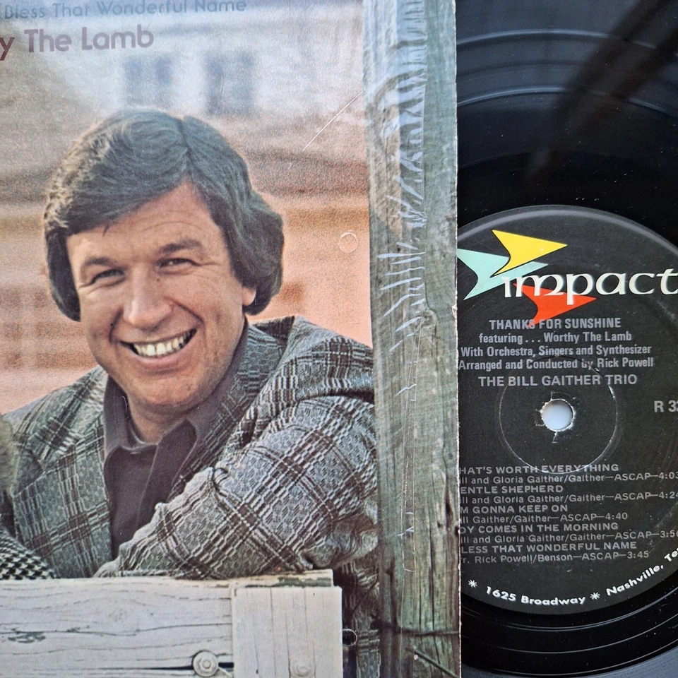 The Bill Gaither Trio Thanks For Sunshine Vinyl LP 1974 - Image 2 of 4