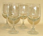 Set of 4 Clear Stemmed Wine Glasses, 6" Tall — photo 2