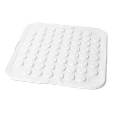 Alfombra de secado de fregadero Addis goma suave 34 cm x 34 cm blanca 513828