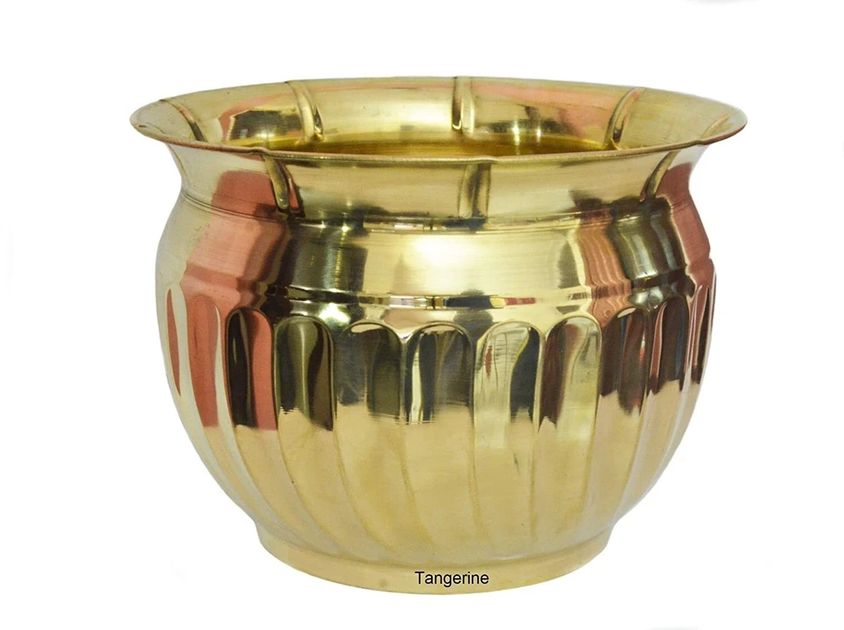 Brass flower pot deals