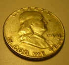 1954-P Franklin Half Dollar USA Silver Coin 90% Silver