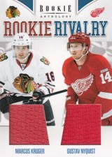 11-12 PANINI ROOKIE ANTHOLOGY DUAL JERSEYS MARCUS KRUGER / GUSTAV NYQUIST #7